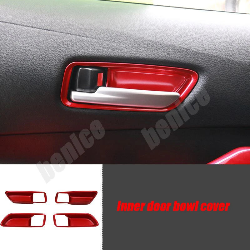 14PCS Red Interior Kit Cover Trim Decor for Toyota Corolla (2019–2024)
