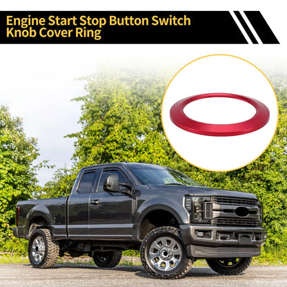Engine Start Stop Button Cover Ring for Ford F-150 (2016-2021) Red