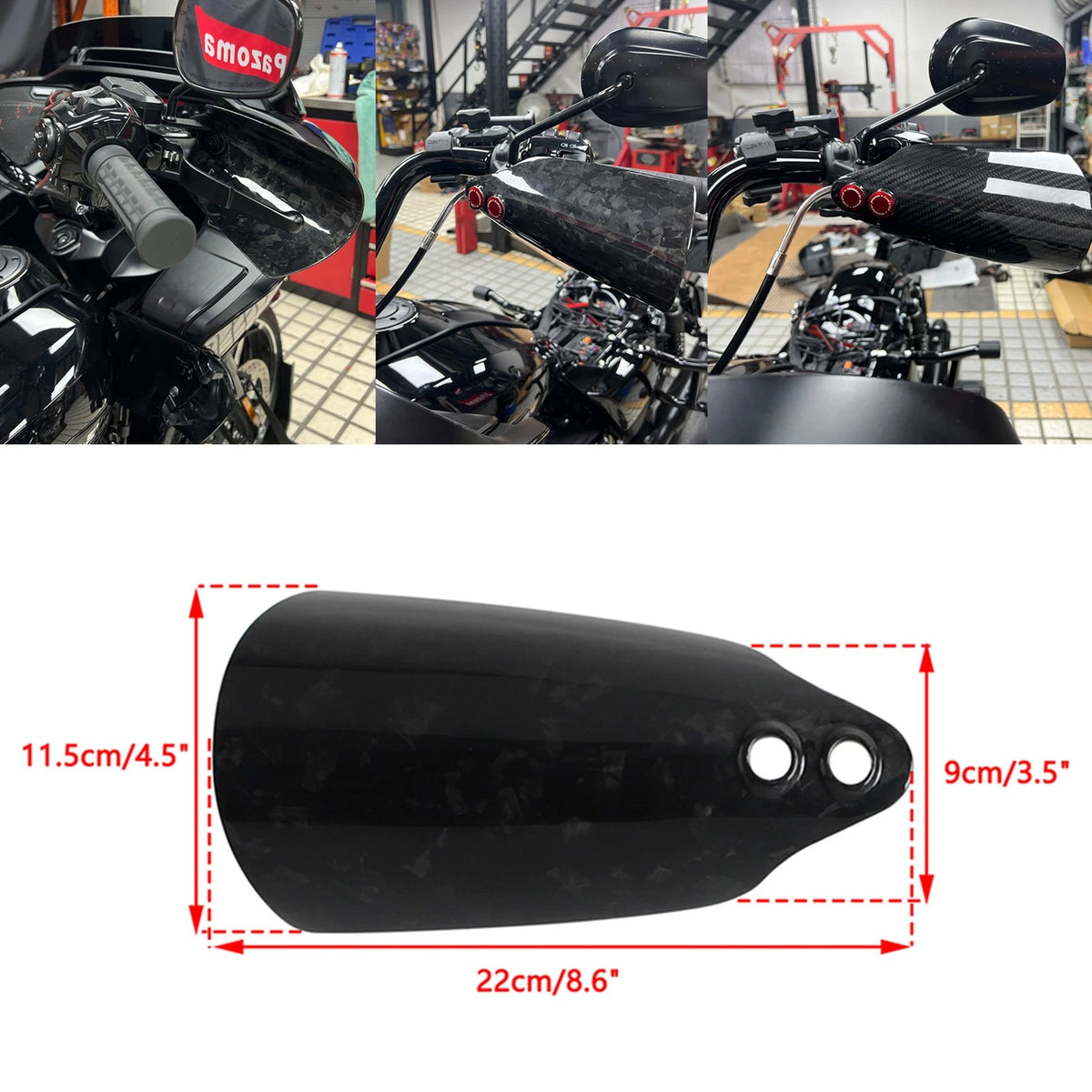 Durable Carbon Fiber Hand Guards for Harley Touring Road King CVO/SE (2014)