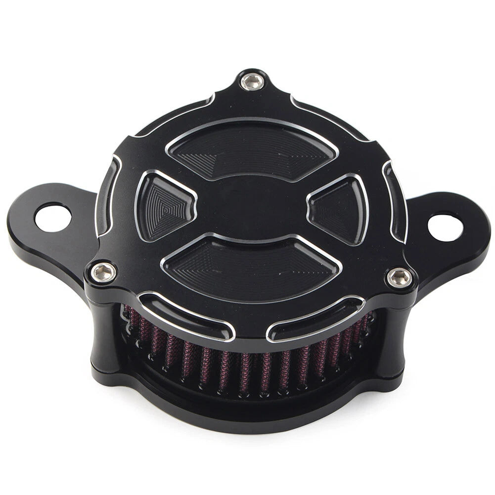 Black Air Cleaner Red Intake Filter Kit for Harley Dyna Softail Road King (2006-2023)