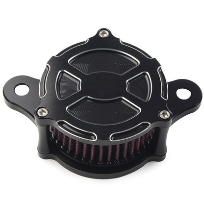 Black Air Cleaner Red Intake Filter Kit for Harley Dyna Softail Road King (2006-2023)