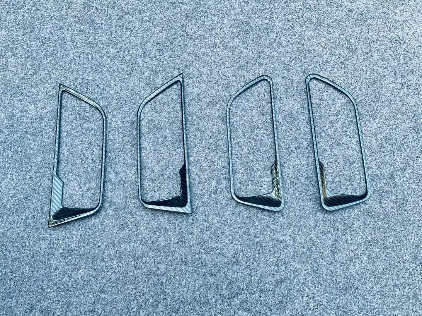 Steel Interior Door Handle Cover Trim Carbon for Toyota Harrier Venza (2020-2024)