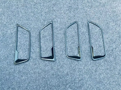 Steel Interior Door Handle Cover Trim Carbon for Toyota Harrier Venza (2020-2024)