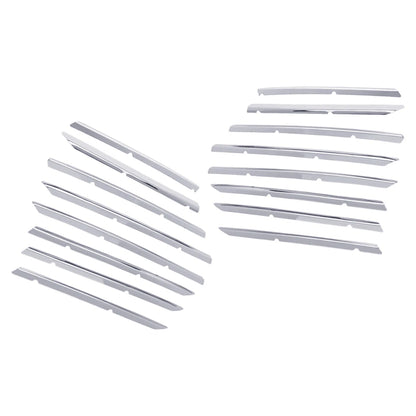 16Pcs Silver Front Grille Cover Trim for Peugeot 3008 GT (2017-2020)