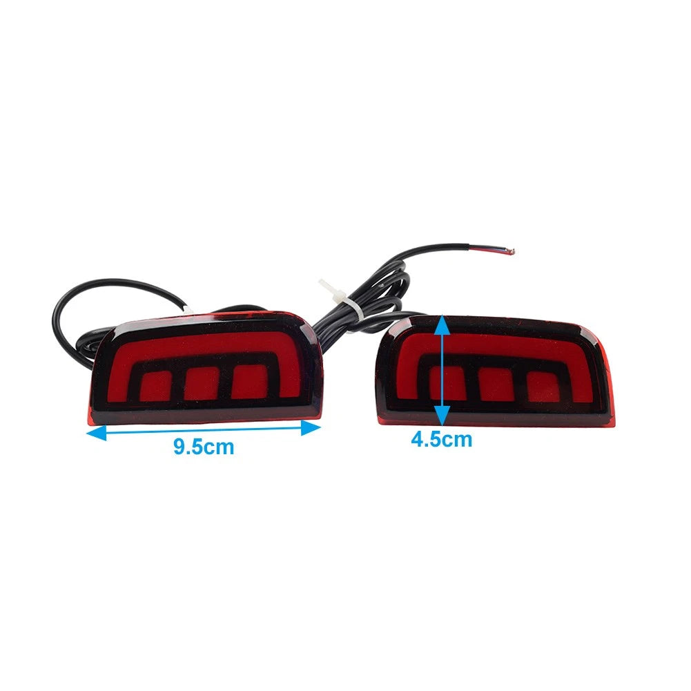 Rear Bumper Reflector Tail Lights for Honda Civic (2016-2021) Red