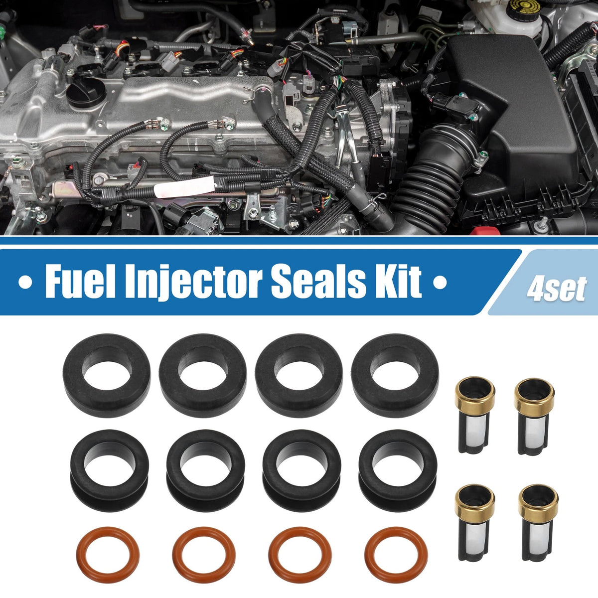 4 x Fuel Injector O-Rings Seals for Subaru Legacy (2000-2006)