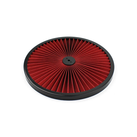 14" Extreme Style Black Outer Ring Washable Air Cleaner