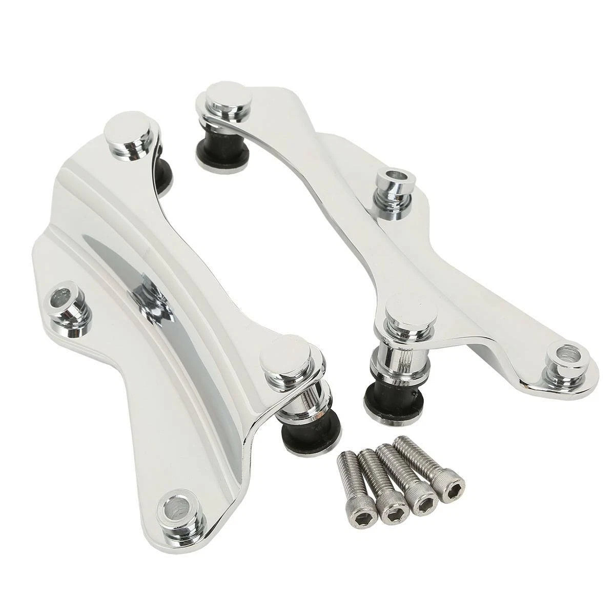 Chrome Sissy Bar Luggage Rack Docking Hardware for Harley Touring (2014-2025)