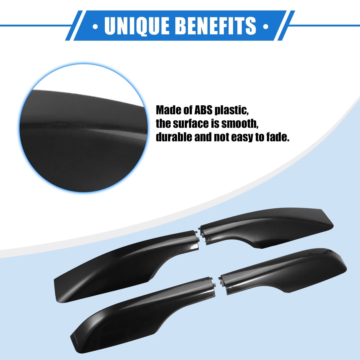 4pcs Roof Rack Side Rails End Cover for Toyota Land Cruiser (2008–2021)