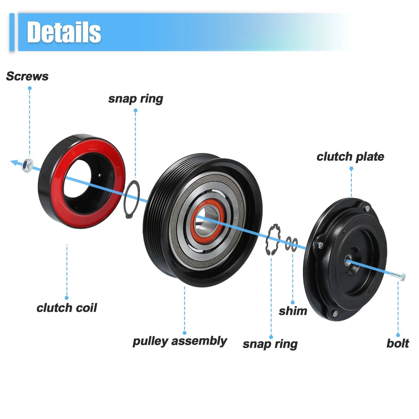 AC Compressor Clutch Set for Honda Accord (2008-2012)