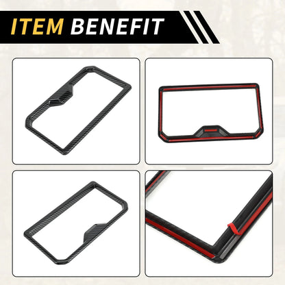 Carbon Fiber Center Console Cup Holder Trim Cover for Toyota Tacoma (2024)