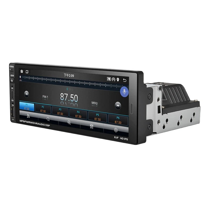 6.9" 1 Din Stereo Radio Touch Screen Carplay Android GPS for Car