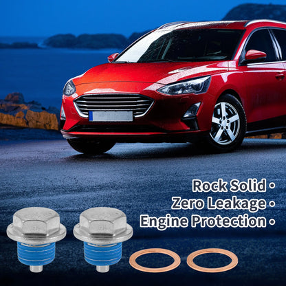 Oil Drain Plug 2x M18x1.5 Copper W/ Gasket for Car/Motorcycle