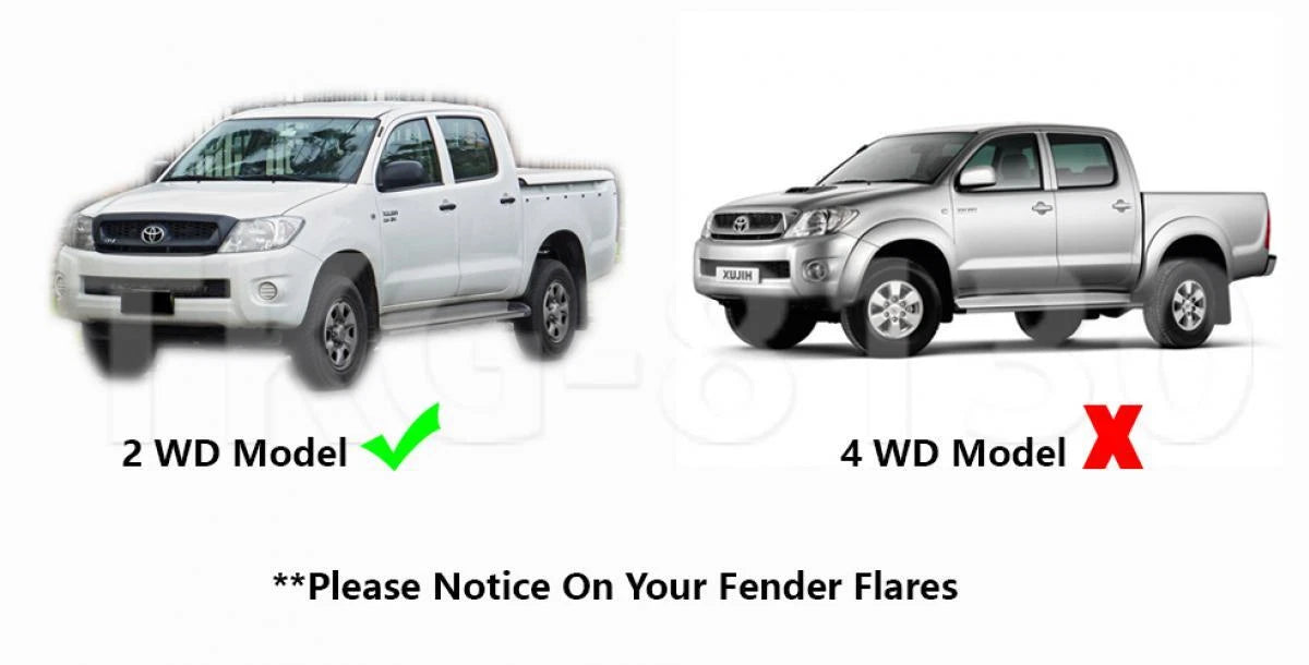 Rear Mud Flaps for Toyota Hilux Vigo 2WD (2005-2014)