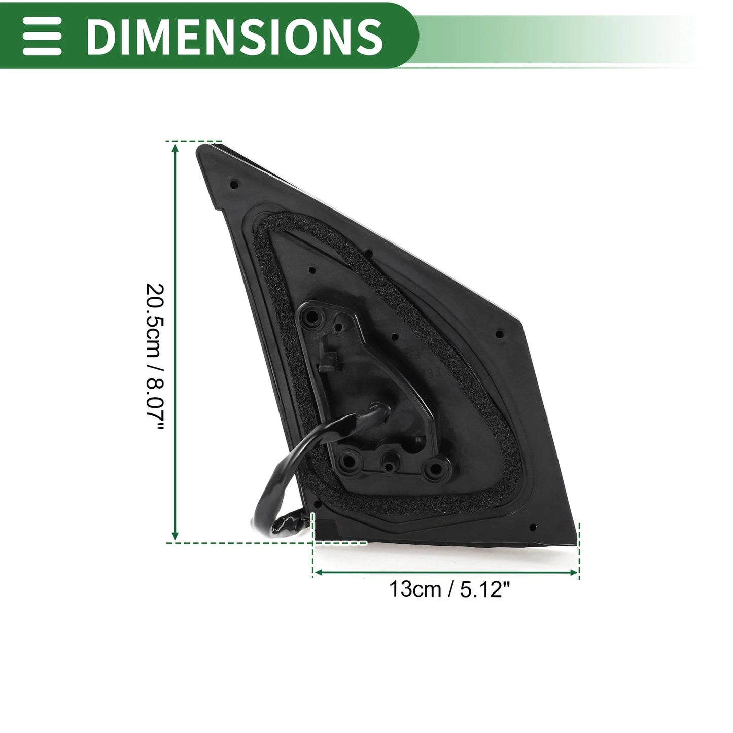 Left Side Door Mirror for Toyota Corolla 2009-2013 Manual Folding White