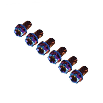 6 x Titanium Bolts Torx Head Flange Screws M8x25mm for Motorcycle Bike