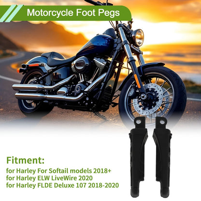 Motorcycle Foot Pegs for Harley Softail Matte Black