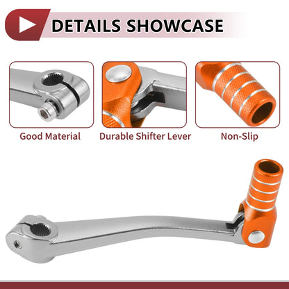 Folding Motorcycle Gear Shifter Lever for Bosuer 125 Titanium Tone Orange