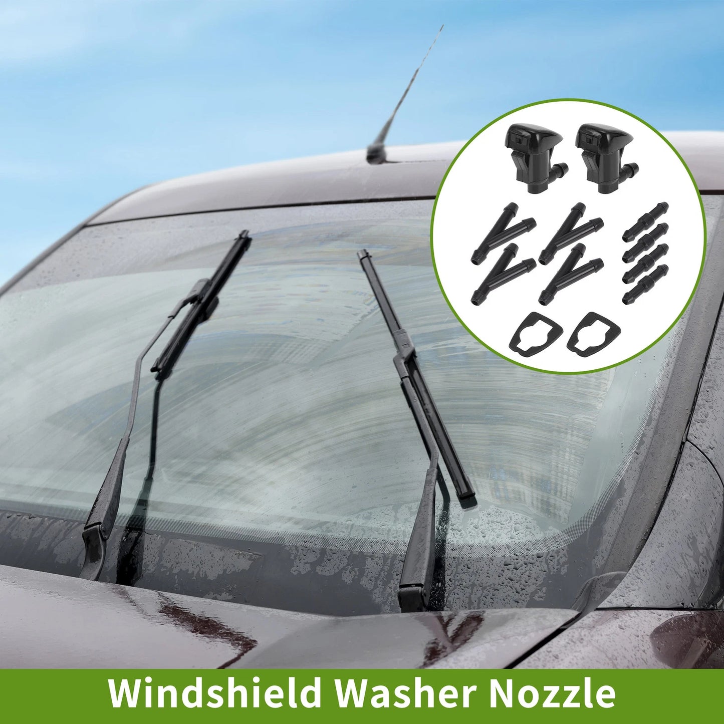 Windshield Washer Nozzle with Hose Connector for GMC