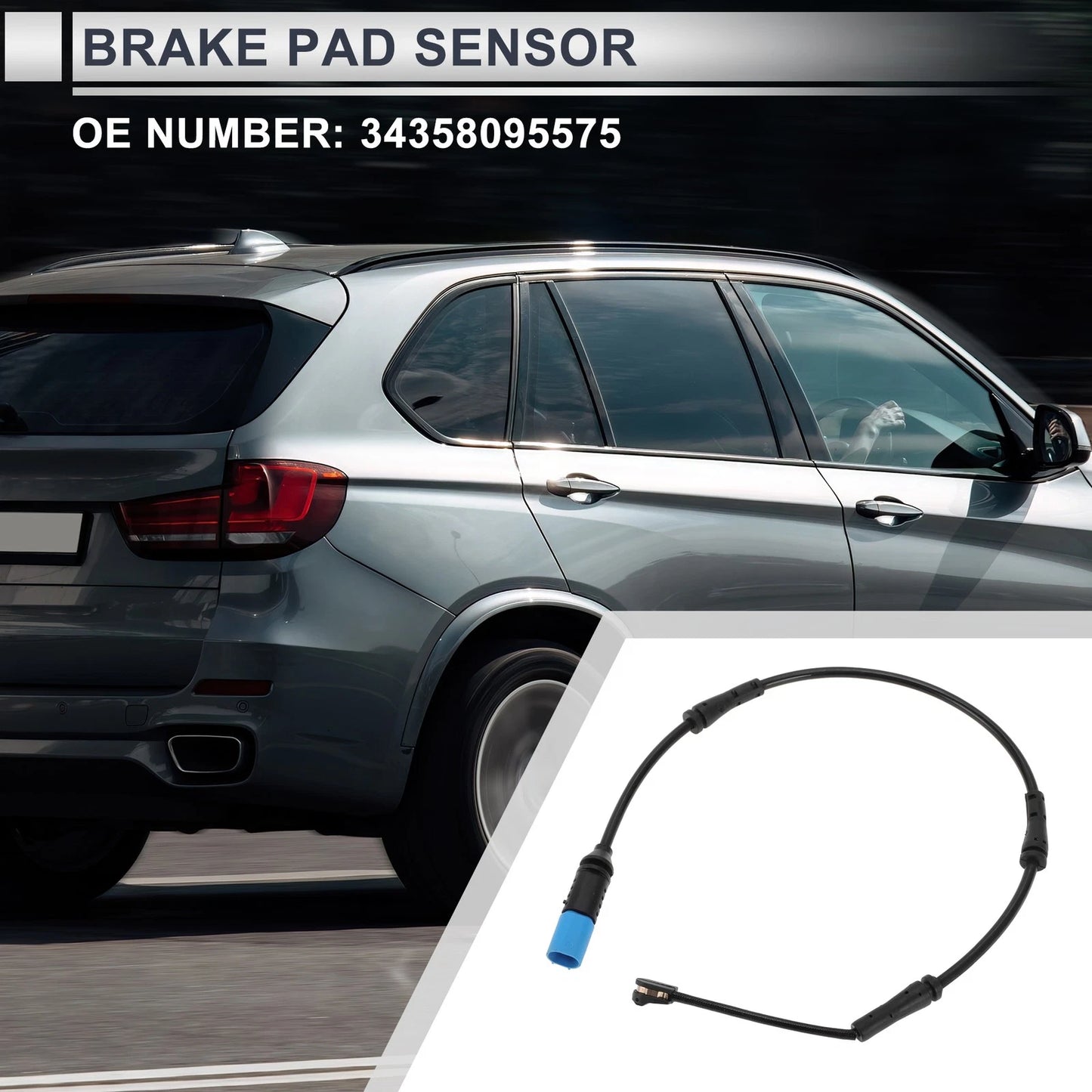Car Rear Brake Pad Wear Sensor for BMW M3 M4 (2021-2023) 1 x Black