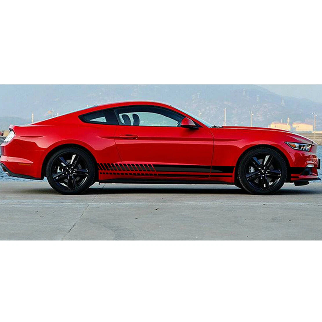 Side Door Fender Skirt Racing Stripes Decal Sticker for Ford Mustang