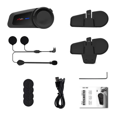 1000M Motorcycle Interphone Helmet for 6 Riders Talking FM Radio