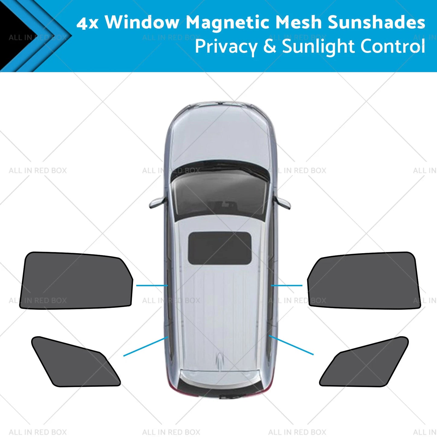 Triangular Rear Window Magnetic Mesh Sunshades for Kia Sportage (2021-2024)