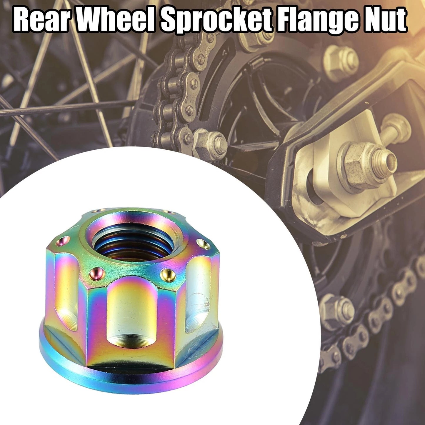 6 x Flange Bolt Nut M10 x 1.25 for Motorcycle