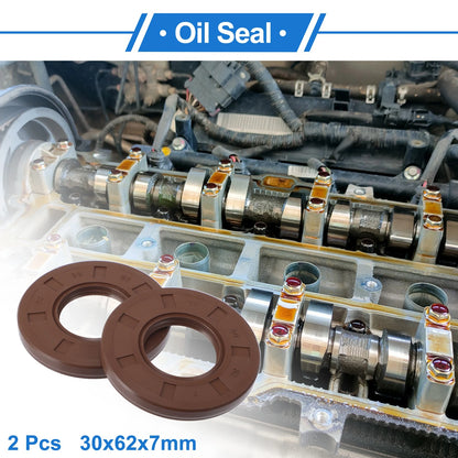 Oil seal 30x62x7mm Brown 2 x Rotary shaft seal