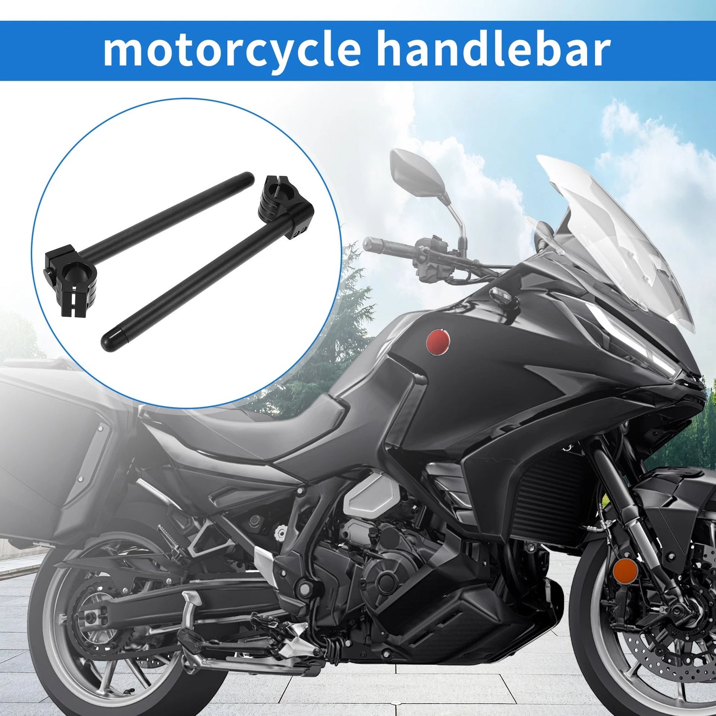 Pair Handlebar 31mm for ATV Aluminum Alloy Black