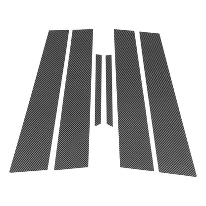 6 Pcs Carbon Fiber Door Pillar Trim for Toyota Mark X (2004-2020)