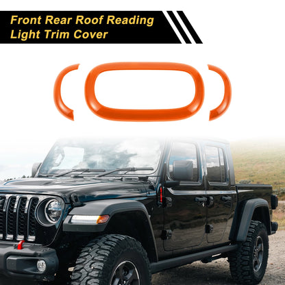 Front Rear Roof Reading Light Trim Cover for Jeep Wrangler JK (2007-2018)