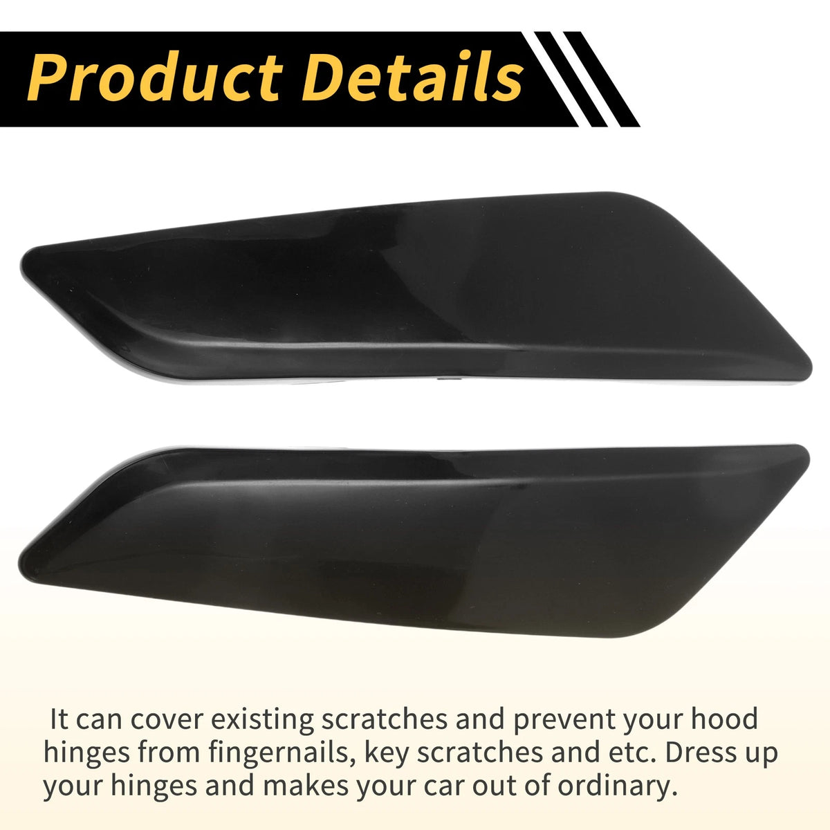 Hood Hinge Cover for BMW G30 5 Series (2017-2023) Black - 1 Pair