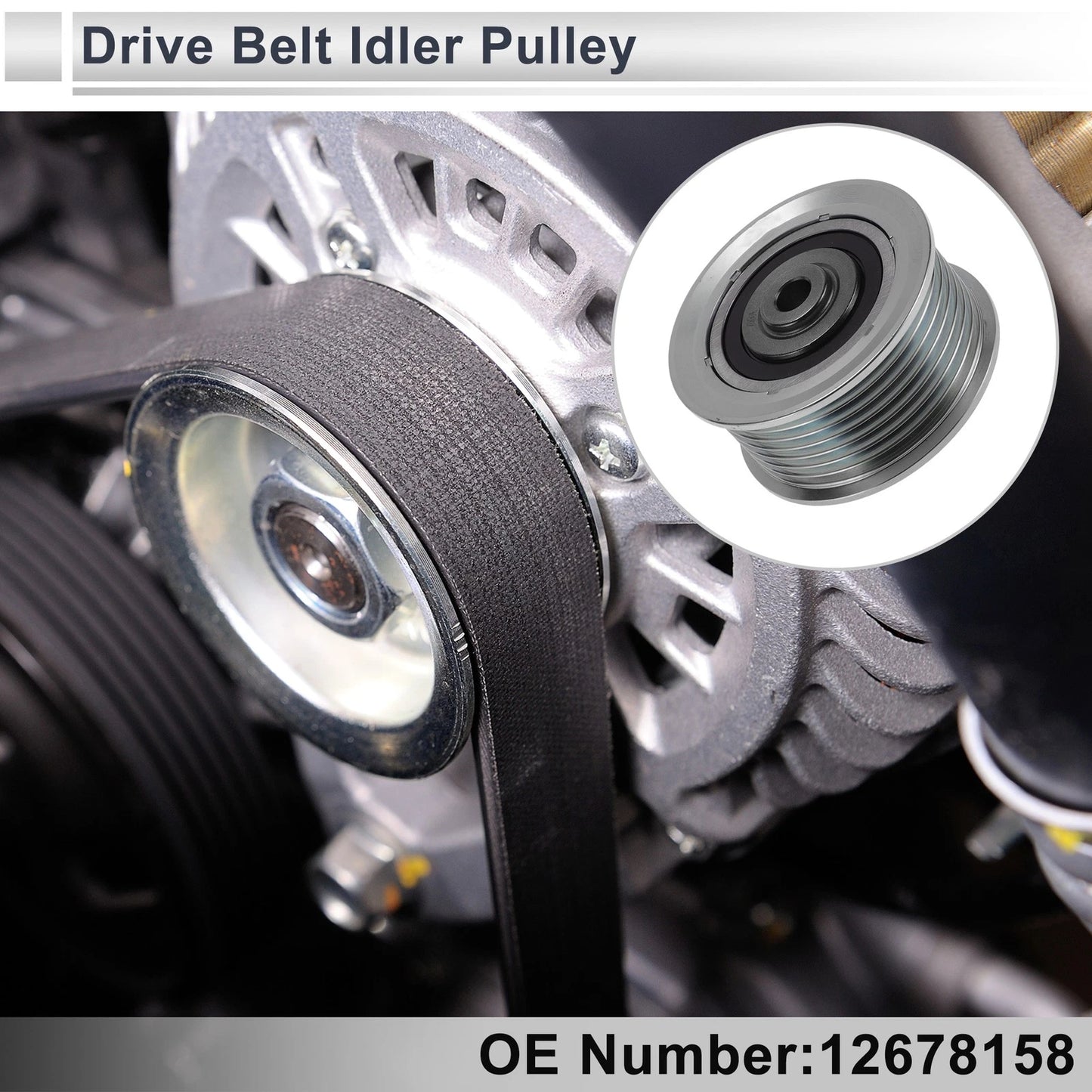Drive Belt Idler Pulley Steel 1 x for Buick Lacrosse (2018–2019)