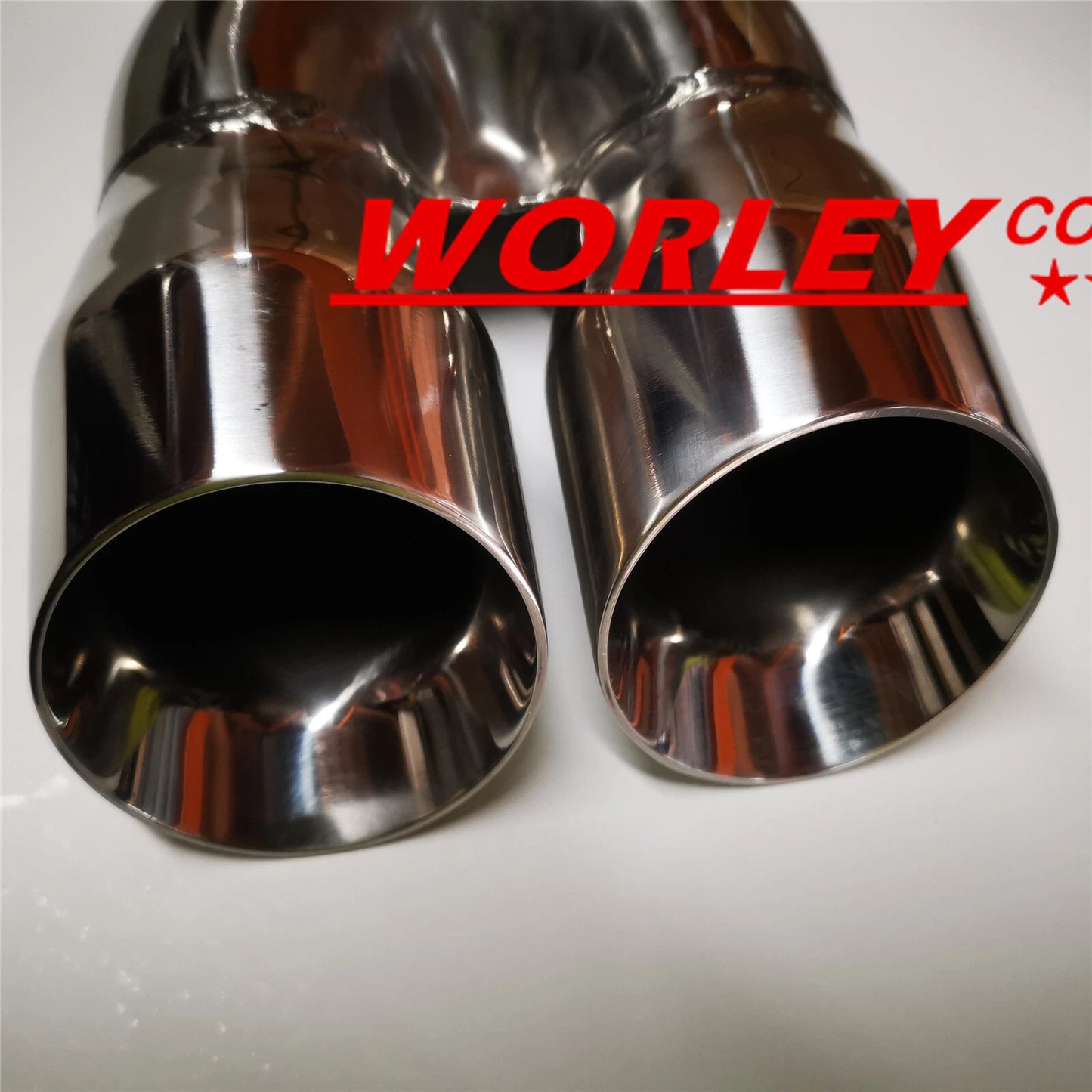 2.2" Exhaust Tip Dual Round Slant Outlet