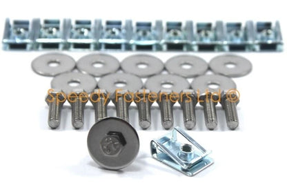 10x Rueda Arco Parachoques Guardabarros Bajo Bandeja Broches for Lotus Elise