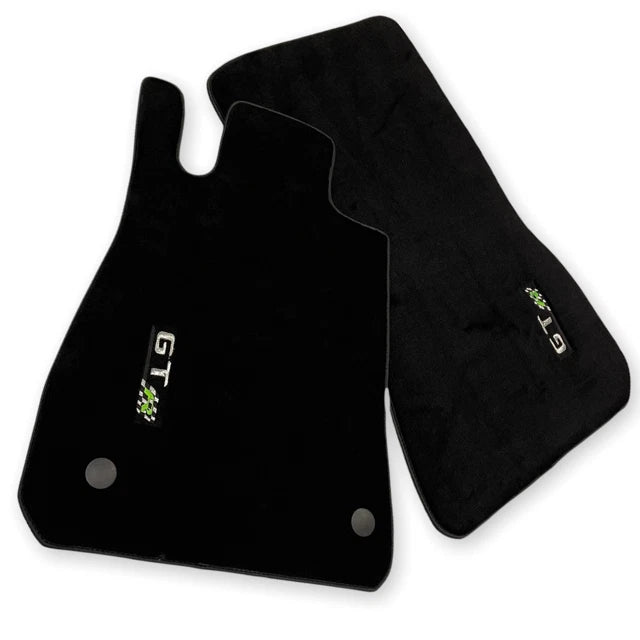 Floor Mats for Mercedes Benz AMG GTR 2015-2022 Black & Green Logo 2 x AutoWin