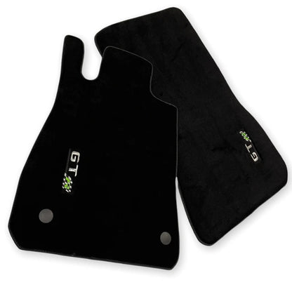 Floor Mats for Mercedes Benz AMG GTR 2015-2022 Black & Green Logo 2 x AutoWin
