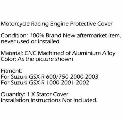 Alternator Engine Cover for Suzuki GSXR600/750/1000 (2001-2023)
