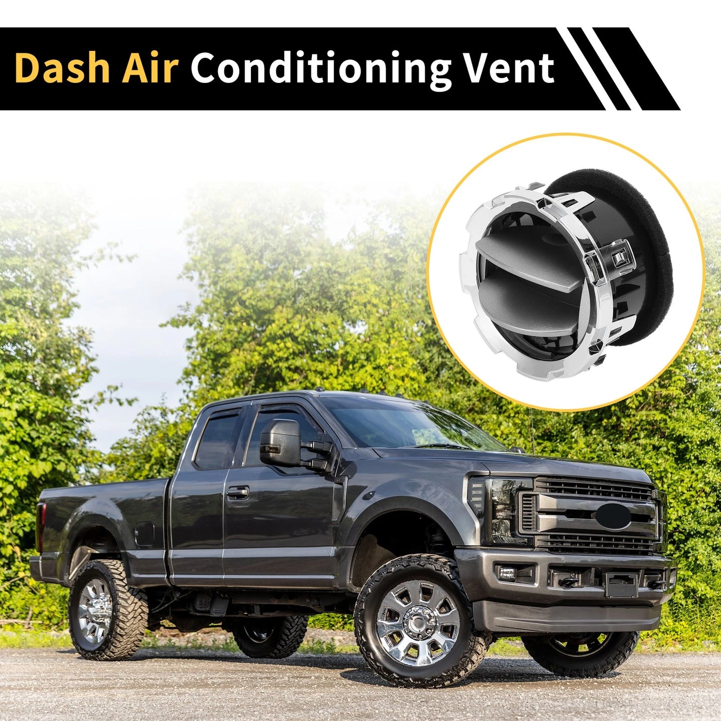 Dash AC Heater Air Vent for Ford F-250 F-350 F-450 (2011-2016)
