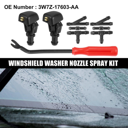 9pcs Front Windshield Washer Nozzle Kit for Ford F-150, Flex (2009-2014)