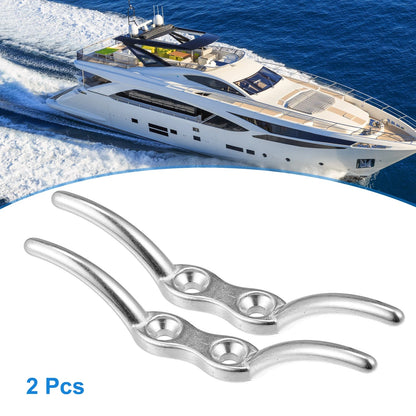 2 x 4 Inch Stainless Steel Flagpole Cleat Hook for Marine Boat Ship