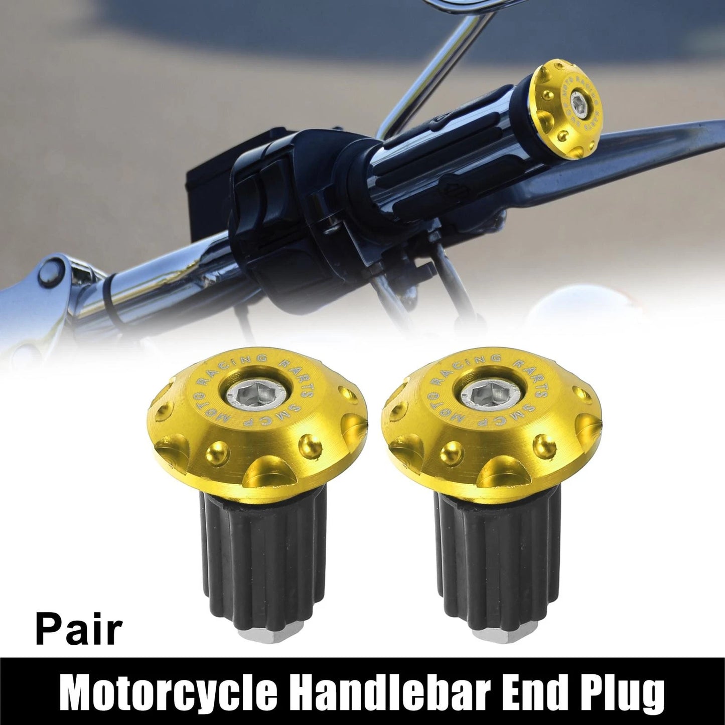 Hand Grip Handlebar End Caps 7/8" 22mm for Make Model