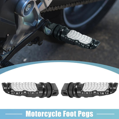 Pair / 8.5mm / Aluminum Aolly Rearsets Footrest Footpeg Silver for Motorcycle