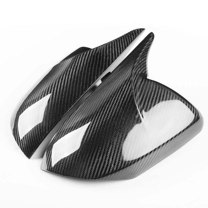 Real Carbon Fiber Stick-on Side Mirror Shell Cover Caps for Mazda 3 2010-2013