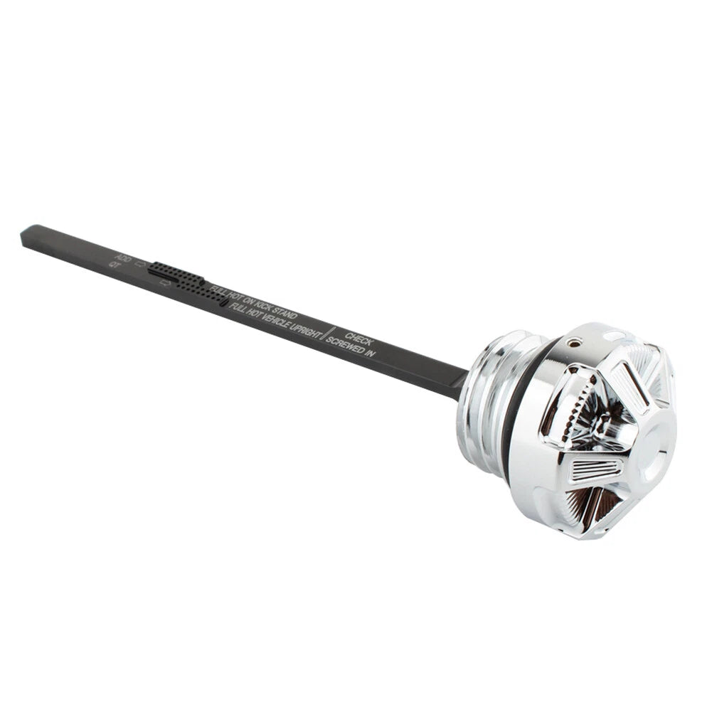 Chrome Engine Oil Dipstick for Harley Touring Road King Street Glide (2017-2022)