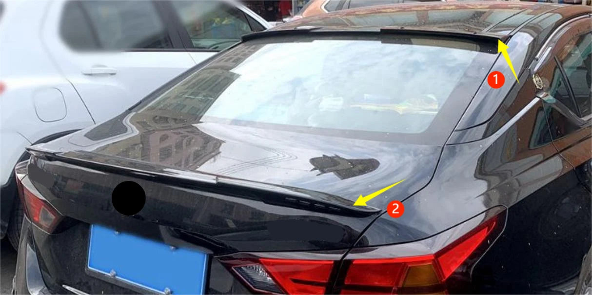 Rear Roof Spoiler Wing for Nissan Altima 2019-2024 Glossy Black 2 x Set