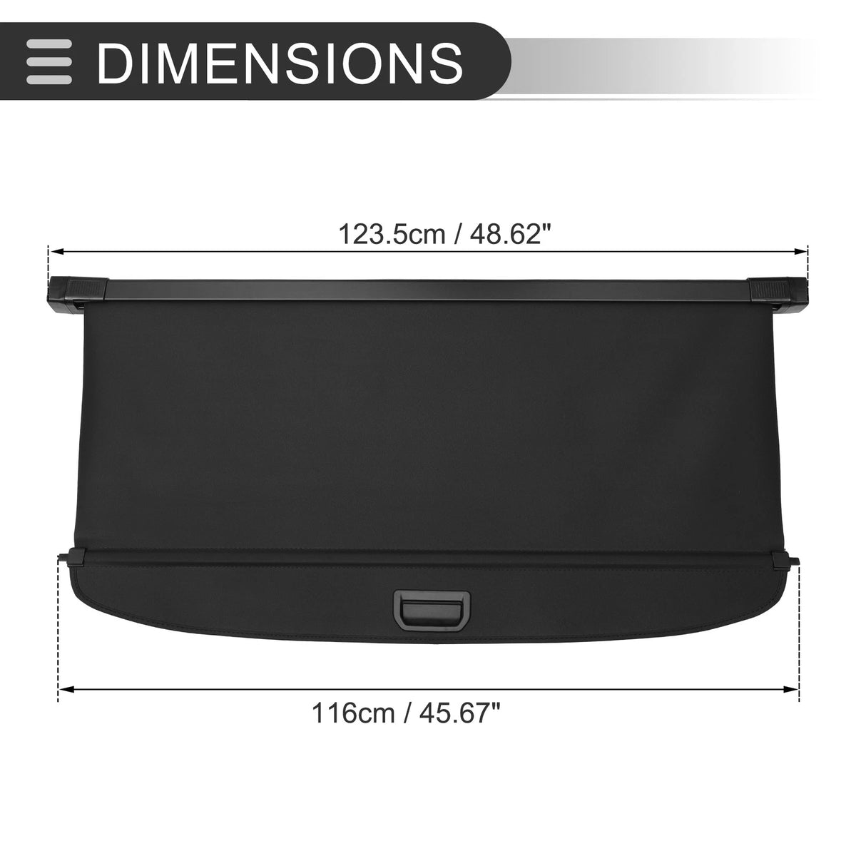 Retractable Cargo Cover for BMW X5 2007-2018 Rear Trunk Parcel Shelf Black