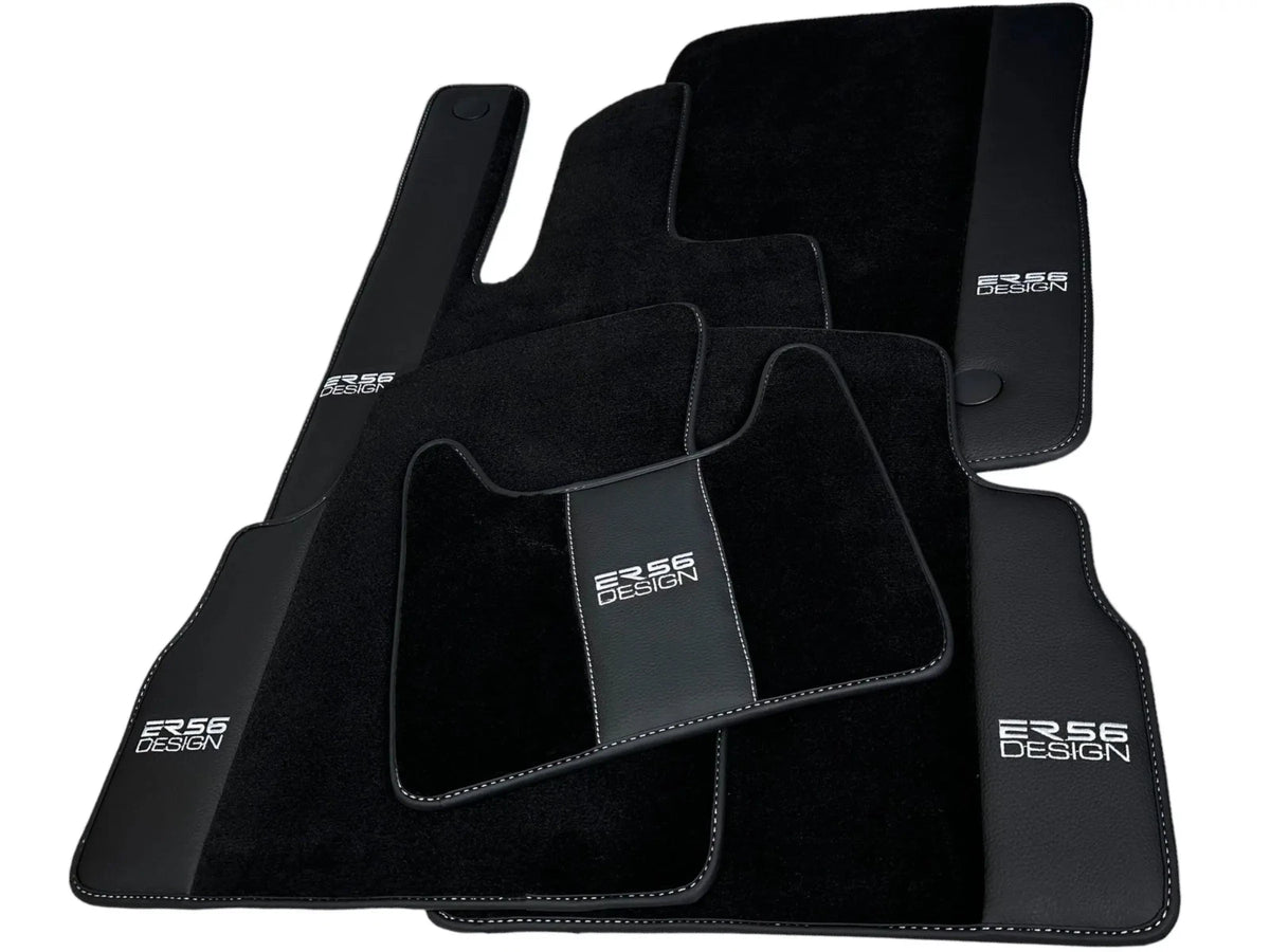 Black Floor Mats for Mercedes Benz G-Class W463 (2018-2023) - Leather