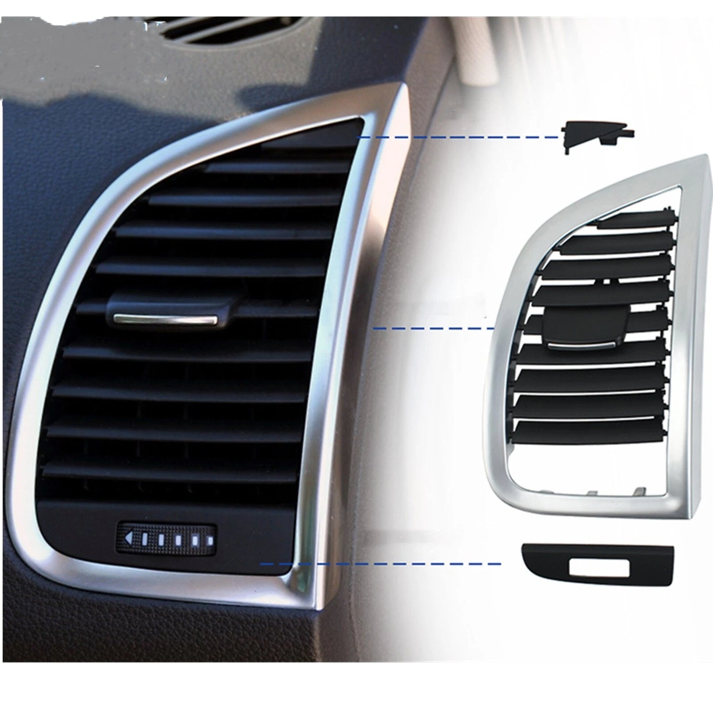A/C Air Vent Grille Covers for Audi Q7 (2006-2015) 2 x Front L + R
